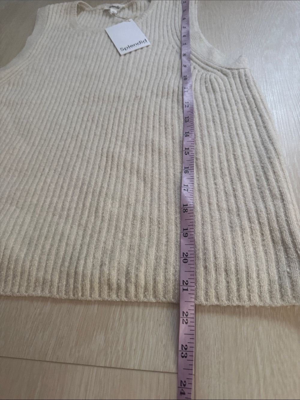 Splendid Set Cashmere Blend Ribbed Tank & Wide Leg Pants - Picture 7 of 16